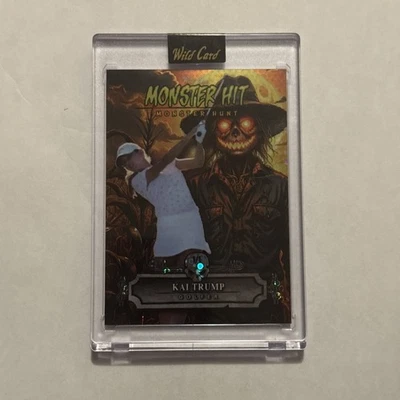 Tarjeta dorada #1/1 discoteca 2025 WILD CARD HAUNTED HITS KAI TRUMP "MONSTER HUNT"  Foto 1 de 4