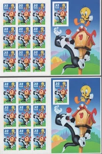 SC# 3204-3205 - Tweety & Sylvester Pane with Perforate & Imperforate 10th Stamp - Picture 1 of 1