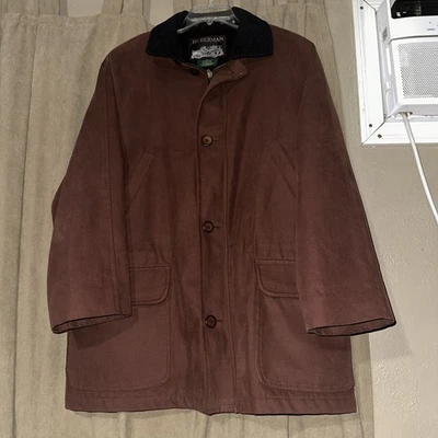 Abrigo irlandés de trabajo Huberman de caparazón suave para hombre M marrón lana/cachemira Foto 1 de 4