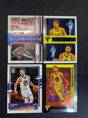 (4) Stephen Curry Donruss Optic Trae Young All Stars Flux Deja Vu Warriors - Image 1 of 2