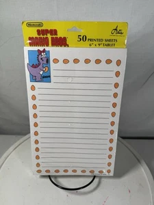 Tablet Artis 1989 vintage NINTENDO SUPER MARIO BROS Birdo 50 hojas difícil de encontrar - Imagen 1 de 5