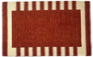 Terrakotta Teppich 100% Wolle Orange 160X230 cm Handarbeit Handgetuftet T928 - Bild 1 von 8