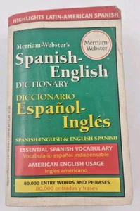 Merriam Websters Spanish English Dictionary Paperback 733 Pages 1998 - Picture 1 of 9