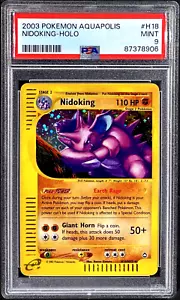 2003 Pokemon NIDOKING Aquapolis HOLO Foil Rare H18/H32 e-Reader Edition - PSA 9 - Bild 1 von 4