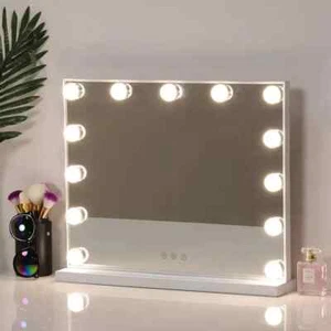 52cm Vanity Mirror Fashion Hollywood with LED Light & Touch Dimmable Bulb - Picture 1 of 12
