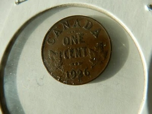 VINTAGE COIN 1926 CANADA 1 CENT COIN GEORGIVS V DEI GRA REX ET IND IMP - Picture 1 of 2