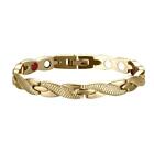 Twisted Dragon Magnetic Therapy Couple Bracelet Detachable Bangles (Gold)