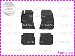 NEW LHD BLACK RUBBER FLOOR MATS LINERS ALL WEATHER FOR SUBARU IMPREZA 2007-2011 - Picture 1 of 7