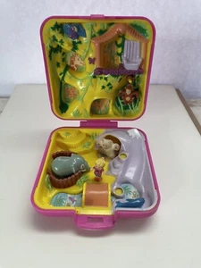 Vintage Bluebird Polly Pocket 1989 Wild Zoo World Park complet avec 4 figurines d'origine - Photo 1 sur 4