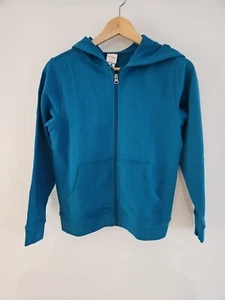 NWOT HANNA ANDERSSON BLUE SURVIVOR HOODIE FRENCH TERRY SWEATSHIRT 140 10 $50 - Picture 1 of 6