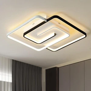 Modern LED Chandelier Lamp Black Frame Ceiling Light Living Room Bedroom Lights - Picture 1 of 8