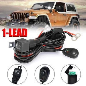 1-Lead Wiring Harness Kit ON-OFF Rocker Switch Relay LED Work Light Pods Bar 12V - Picture 1 of 13
