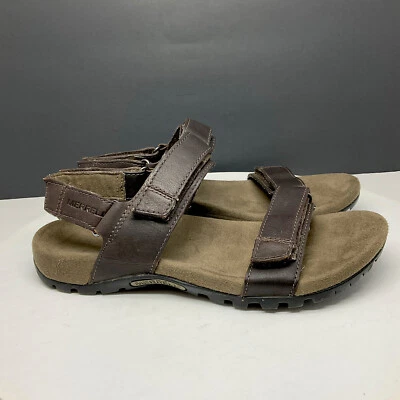 Sandalias Merrell Para Hombre 7 Arendspur Cuero Marrón Tirantes J598613 Foto 1 de 4