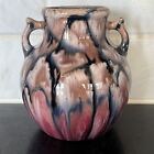 Vintage Coronet Art Deco Multi Color Glaze Czechoslovakia Ceramic Vase