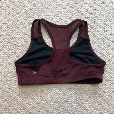 Sujetador deportivo sin mangas activo azul marino antiguo para niñas mediano 8 rojo oscuro logotipo elástico Foto 1 de 4