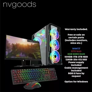 Custom Built Gaming PC/ GTX 1070 / AMD Ryzen 5 1600x/ 12GB RAM/ 500GB SSD + 2TB - Picture 1 of 3