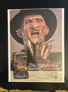 1989 RARO Freddy A Nightmare on Elm Street 4 videoregistratore rivista film stampa pubblicità 8”x11”! - Foto 1 di 6