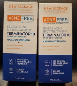 AcneFree - Severe Acne Spot Treatment Terminator 10 - Lot Of 2 - Picture 1 of 6