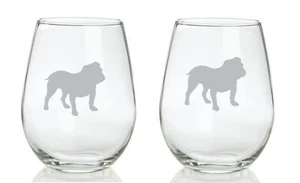 Bulldog Glass FREE Personalization - Picture 1 of 1