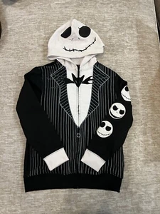 Disney Jack Skellington Hoodie Kids Large 10-12 Nightmare Before Christmas - Picture 1 of 6