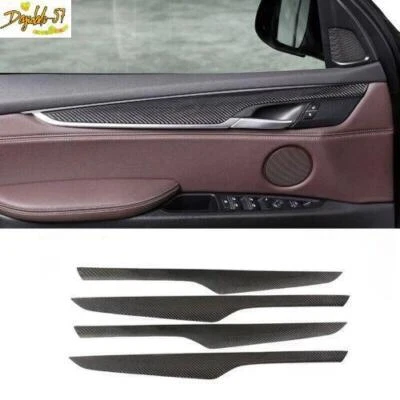 Tapicería interior del panel de la puerta del automóvil de fibra de carbono apta para BMW X5 F15 X6 F16 2014-2018 Foto 1 de 4