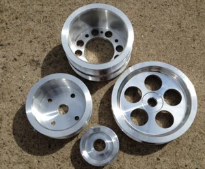 Underdrive Aluminum Pulley Kit fit 93-95 Mazda RX7 RX-7 RX 7 1.3L Turbo FD3S - Picture 1 of 3