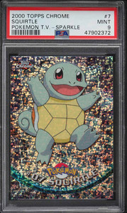 *POP 6* 2000 Pokemon Topps Chrome Series 1 Sparkle Squirtle #7 PSA 9 MINT