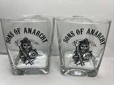 Sons of Anarchy Glasses x 2 2013 Drinkware Barware Collectable Glassware