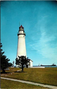 Postkarte Port Huron Michigan Daumenlandschaft Leuchtturm US-Küstenwache Vintage - Bild 1 von 2