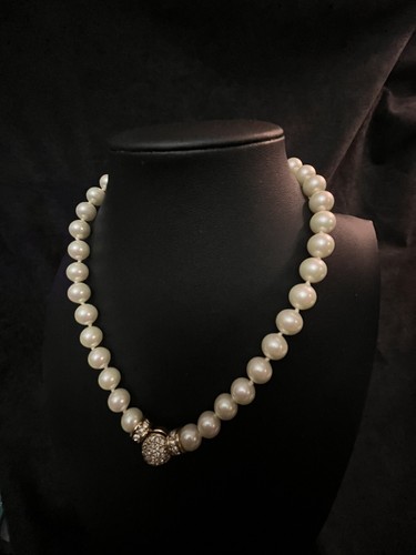 Collana reversibile vintage Christian Dior RARA lusso perle finte double face 15"