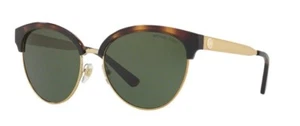 Michael Kors MK2057 Dark Tortoise Gold Frame Cat Eye Green Lenses Sunglasses - Picture 1 of 4