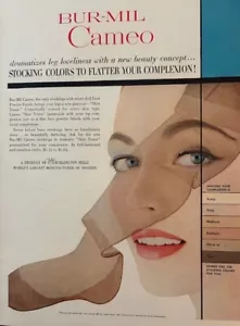50er Jahre Bur-Mil Kamee Strümpfe Werbung - 1954 - Bild 1 von 1