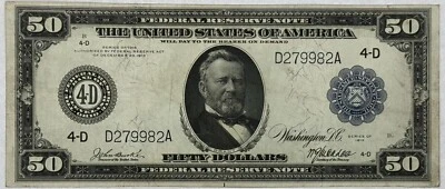 FR. 1036 1914 $50 FIFTY DOLLARS FRN FEDERAL RESERVE NOTE CLEVELAND, OHIO - Image 1 of 2