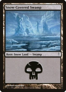 1x - Snow-Covered SWAMP - #153 - Coldsnap - LP (leicht gebraucht) MTG - Bild 1 von 1