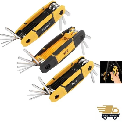 Juego de llaves Allen plegables de 25 piezas | SAE métricas y estándar - Paquete de 3 herramientas por... Foto 1 de 4