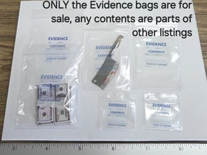 1/6 SCALE Miniature Police CSI Evidence Ziplocs SIX (6) Assorted Sizes - Picture 1 of 13