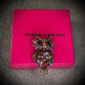 Butler & Wilson - Brooch - Owl - Gold Tone - Swarovski Multicolour Crystals - 3” - Picture 1 of 16