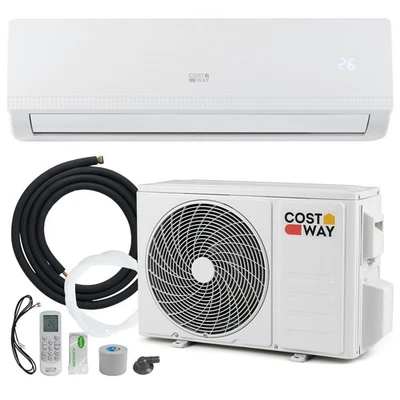 COSTWAY 9000 BTU (2.6 kW) Mini Split Air Conditioner with Heat Pump System - Image 1 of 4