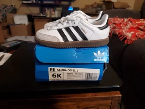 ADIDAS Samba OG EL I Cloud bianco/nero core/gomma - bambino taglia 6K 6 K # IE3679 - Foto 1 di 9