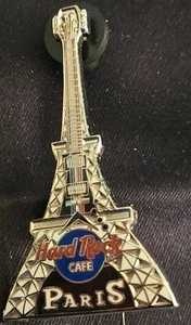 Hard Rock Café Pin Paris - Guitarra Torre Eiffel - Rojo, Blanco, Cuello Azul - 406796 - Imagen 1 de 1