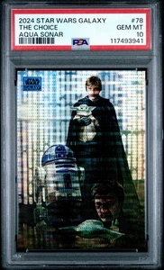 2024 Topps Chrome Star Wars Galaxy The Choice Aqua Sonar Refractor/199 PSA 10�� - Imagen 1 de 2