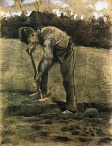Vincent van Gogh, A Digger, 1881, Hand Painted Canvas Oil Painting - Picture 1 of 2