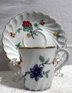 Haviland Limoges France Demitasse Coffee Cup with Saucer The Danbury Mint Vtg EU - Picture 1 of 6