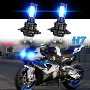 2pc H7 LED Moto Headlight Bulbs Kit For BMW S1000RR HP4 2010-2018 8000K Ice Blue - Bild 1 von 15