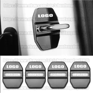 4pcs Car Accessories Black Stainless Door Lock Protector Cover For Benz GLA GLK - Foto 1 di 6