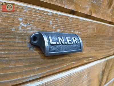 LNER DRAWER & CUPBOARD HANDLES, ANTIQUE STYLE . Cast Iron. Railway Art Deco - Image 1 of 4