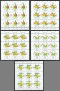 EC0255 2003 RUSIA AROMA FRUTAS Y BAYAS #1113-17 MICHEL 60 EUROS 5SH 9 SET MNH - Imagen 1 de 1