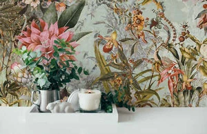 Tapete Vlies Blumen Vintage Floral grün bunt Dream Flowery 38177-1 (8,50€/1qm) - Bild 1 von 4