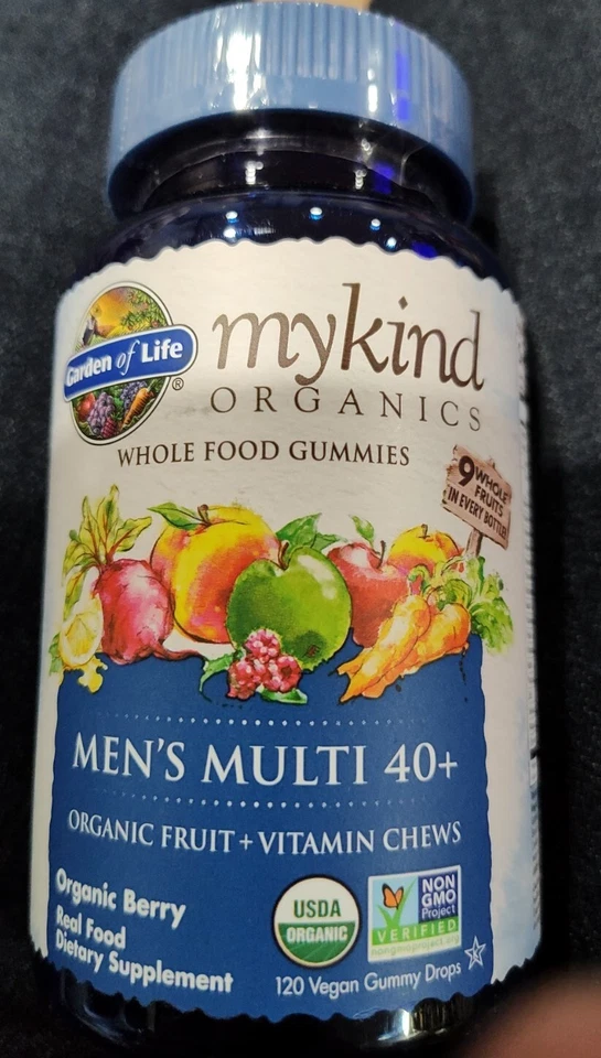 Garden of Life Mykind Organics Men's 40+ Gummy Multi Berry 120pcs Exp 04/2026 - Image 1 of 4