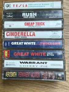 8 Vintage cassettes ROCK-N-ROLL  hair rock - Picture 1 of 12